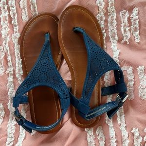 Navy sandals